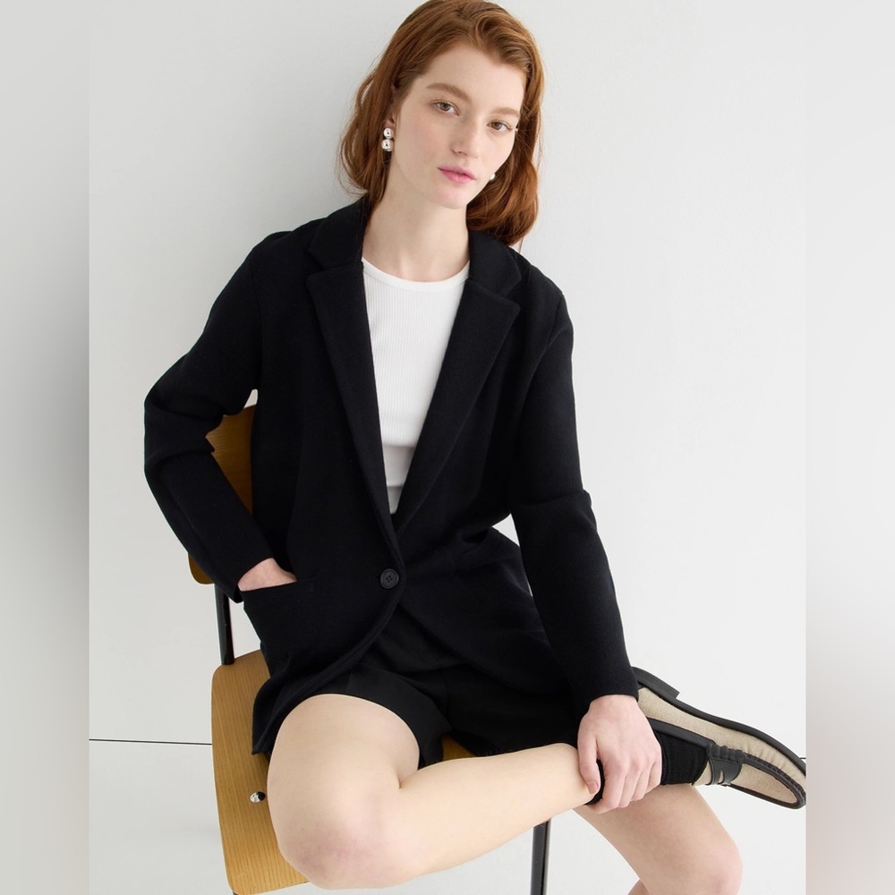NWT J.Crew Schoolboy Sweater Blazer - Picture 2 of 6